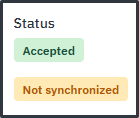 status: accepted; not synchronized