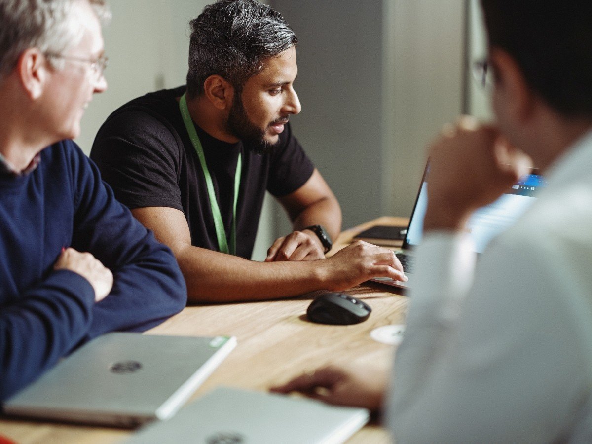 group of people discussing
